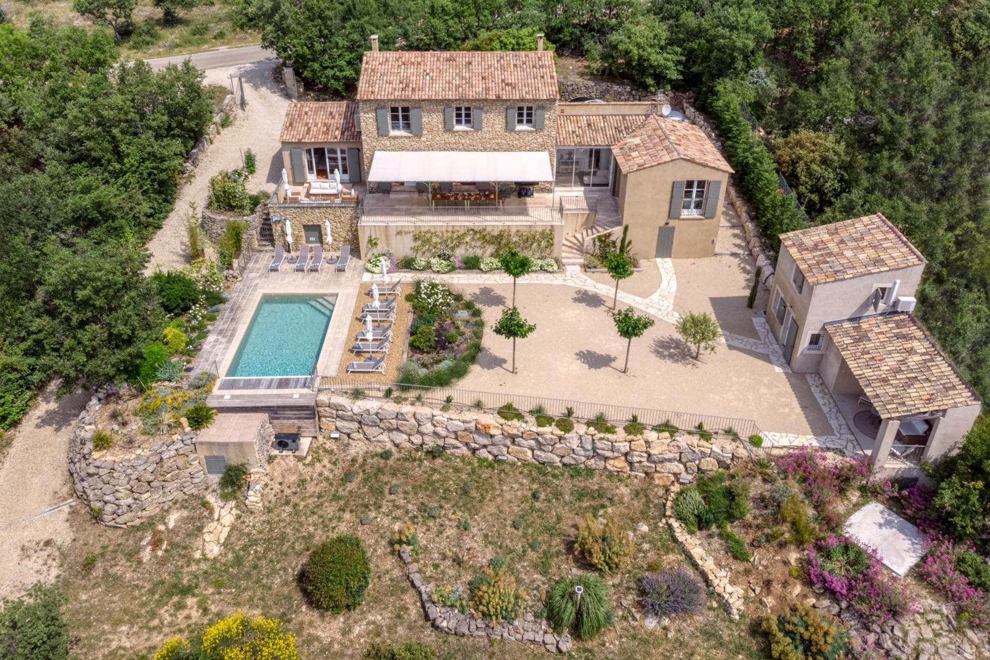 Vila Bastide De Viens - Vue Luberon, Piscine Chauffee, Boulodrome Exteriér fotografie