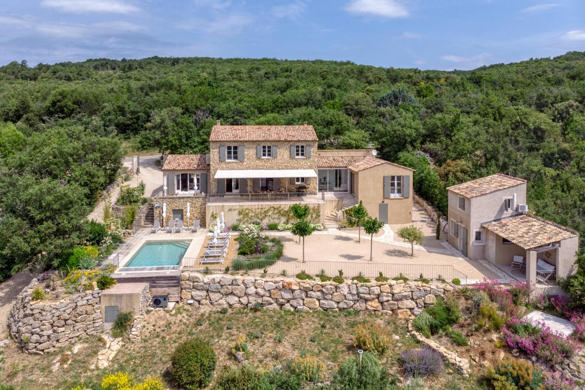 Vila Bastide De Viens - Vue Luberon, Piscine Chauffee, Boulodrome Exteriér fotografie